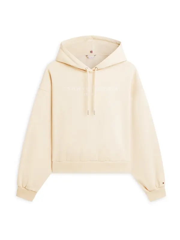 TOMMY HILFIGER TOMMY HILFIGER Sweater majica  toplo smeđa / bijela