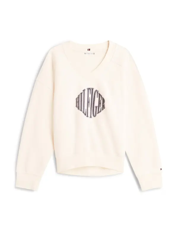 TOMMY HILFIGER TOMMY HILFIGER Sweater majica 'VARSITY'  boja pijeska / mornarsko plava