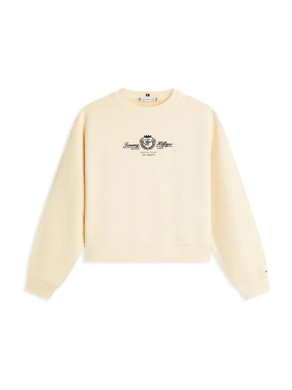TOMMY HILFIGER TOMMY HILFIGER Sweater majica 'Varsity'  boja pijeska / mornarsko plava