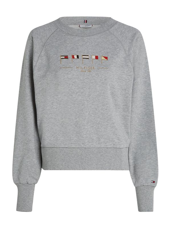 TOMMY HILFIGER TOMMY HILFIGER Sweater majica  zlatno žuta / siva melange / crvena / bijela