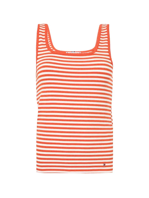TOMMY HILFIGER TOMMY HILFIGER Top  ecru/prljavo bijela / tamno narančasta