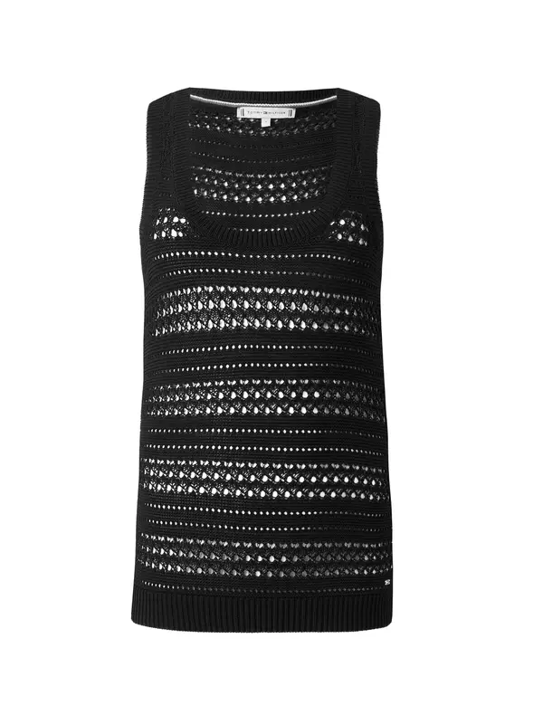 TOMMY HILFIGER TOMMY HILFIGER Top s naramenicama  crna
