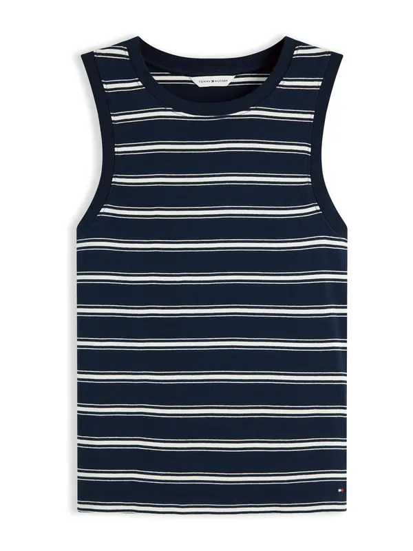 TOMMY HILFIGER TOMMY HILFIGER Top 'Stripe Slim Tank'  mornarsko plava / bijela
