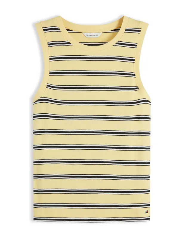 TOMMY HILFIGER TOMMY HILFIGER Top  svijetložuta / crna / bijela