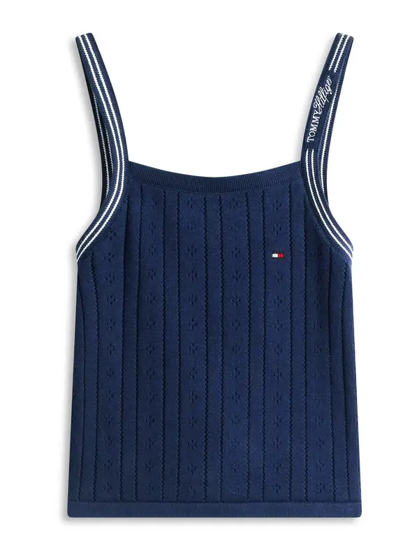 TOMMY HILFIGER TOMMY HILFIGER Top  tamno plava / bijela