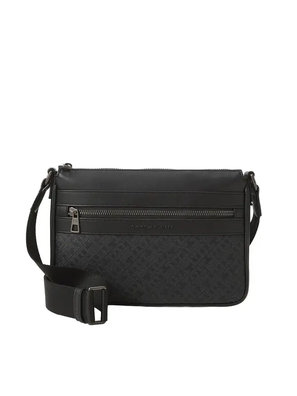 TOMMY HILFIGER TOMMY HILFIGER Torba preko ramena  bazalt siva / crna