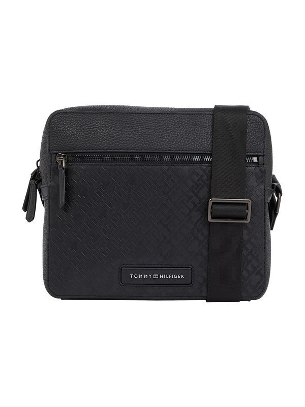 TOMMY HILFIGER TOMMY HILFIGER Torba preko ramena  crna / srebro