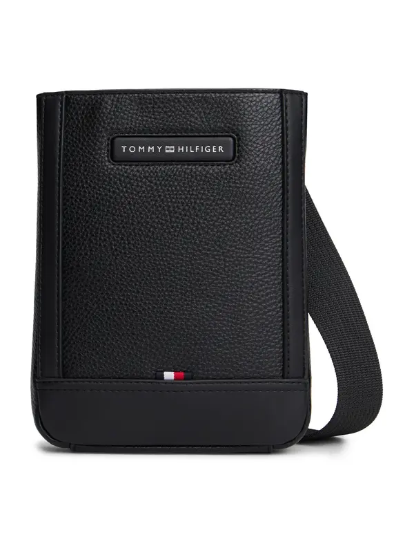 TOMMY HILFIGER TOMMY HILFIGER Torba preko ramena  crna / srebro