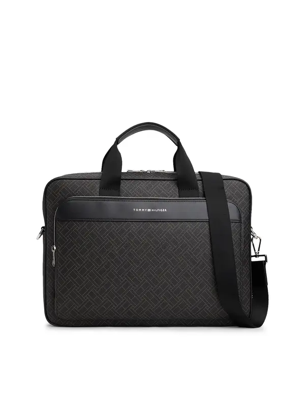 TOMMY HILFIGER TOMMY HILFIGER Torba za laptop  svijetlosiva / crna