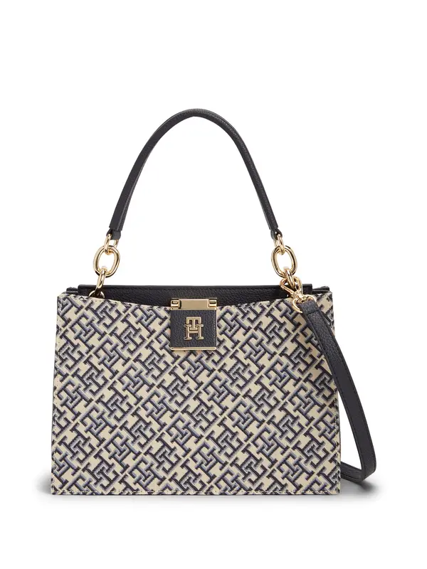 TOMMY HILFIGER TOMMY HILFIGER Torba za na rame  bež / noćno plava / svijetloplava