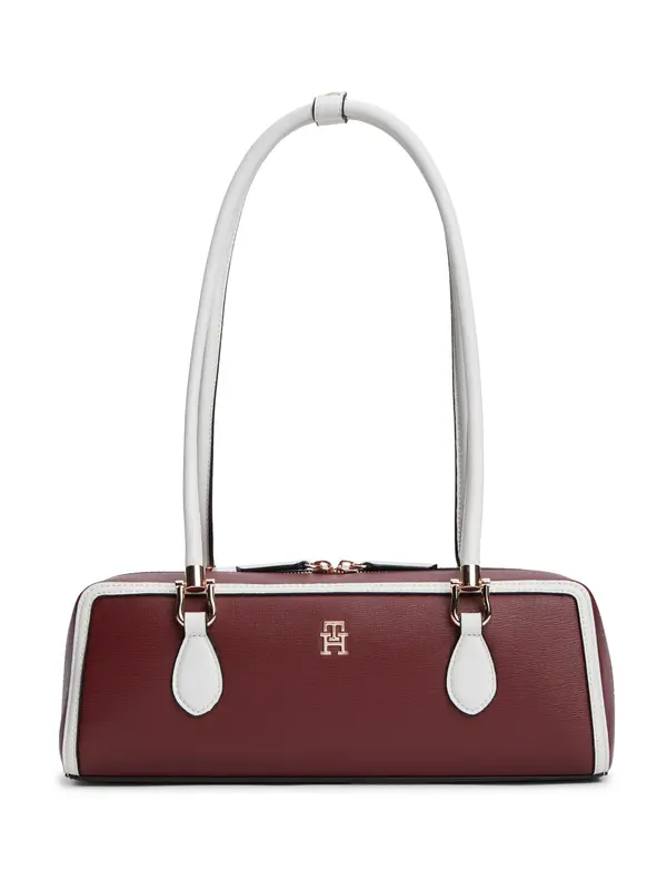 TOMMY HILFIGER TOMMY HILFIGER Torba za na rame 'GRACE'  hrđavo smeđa / bijela