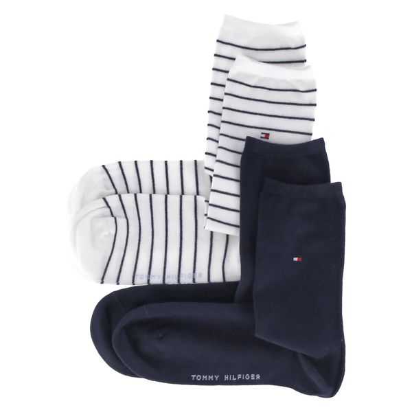 Tommy Hilfiger Underwear Tommy Hilfiger Underwear Čarape  tamno plava / crvena / prljavo bijela