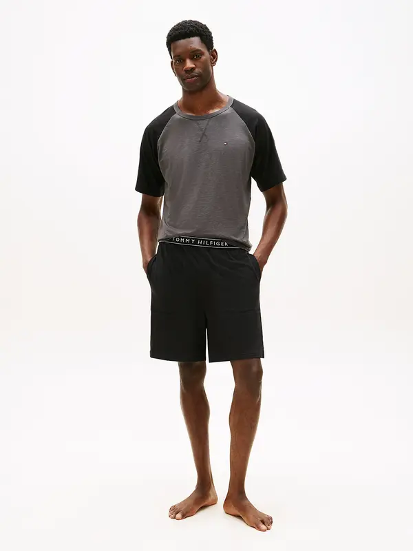 Tommy Hilfiger Underwear Tommy Hilfiger Underwear Kratka pidžama  taupe siva / crna