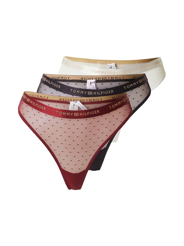 Tommy Hilfiger Underwear Tommy Hilfiger Underwear Tanga gaćice  bež / rubin crvena / crna / bijela