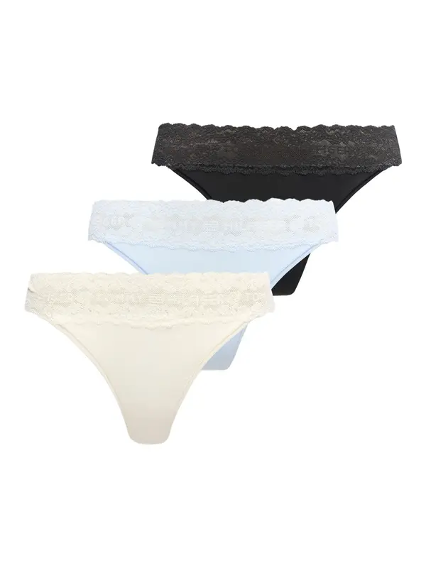 Tommy Hilfiger Underwear Tommy Hilfiger Underwear Tanga gaćice  boja slonovače / nebesko plava / crna