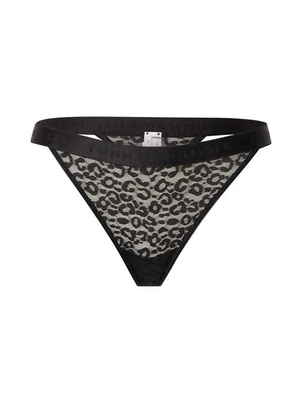 Tommy Hilfiger Underwear Tommy Hilfiger Underwear Tanga gaćice 'LEOPARD'  crna