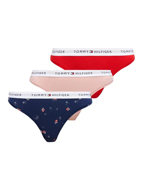 Tommy Hilfiger Underwear Tommy Hilfiger Underwear Tanga gaćice  plava / svijetloroza / crvena