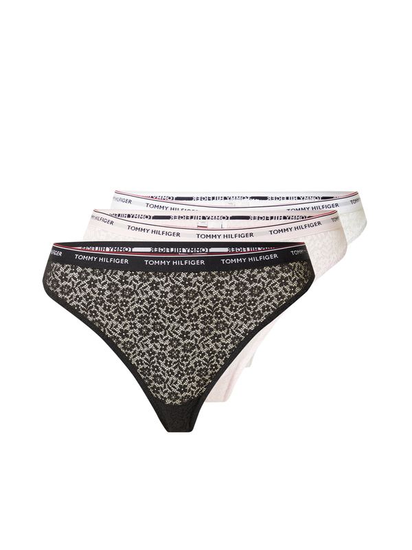 Tommy Hilfiger Underwear Tommy Hilfiger Underwear Tanga gaćice  puder roza / crna / bijela