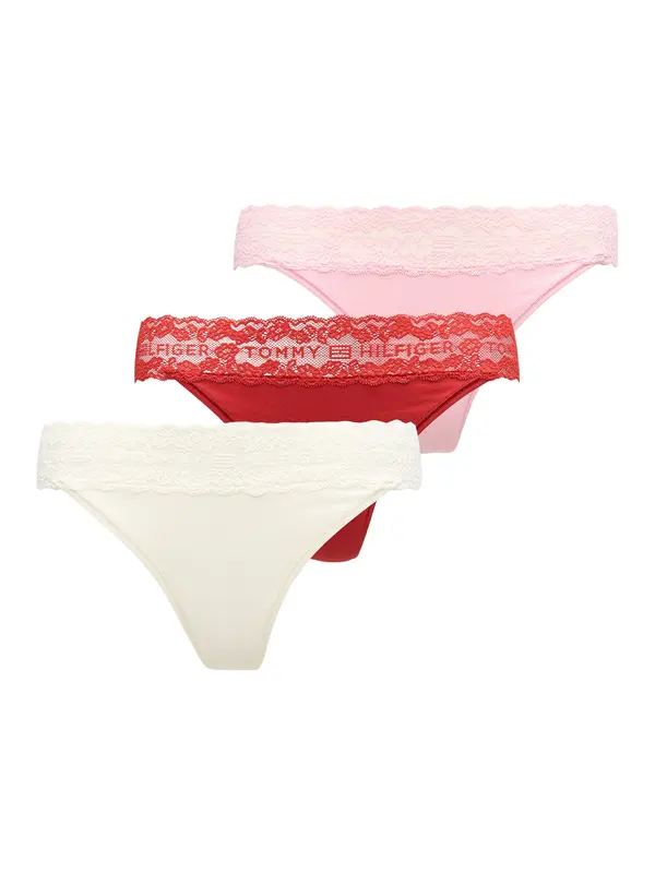 Tommy Hilfiger Underwear Tommy Hilfiger Underwear Tanga gaćice  roza / crvena / prljavo bijela