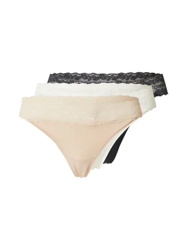 Tommy Hilfiger Underwear Tommy Hilfiger Underwear Tanga gaćice  sivkasto bež / svijetloplava / crna