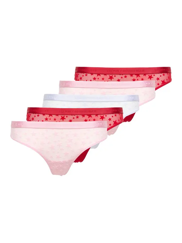 Tommy Hilfiger Underwear Tommy Hilfiger Underwear Tanga gaćice  svijetloplava / roza / tamno crvena