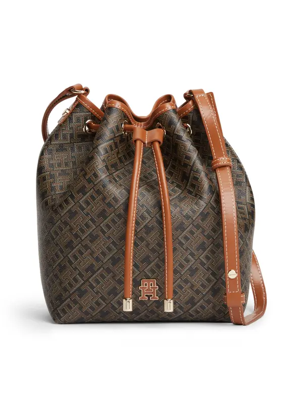 TOMMY HILFIGER TOMMY HILFIGER Vrećasta torba  višnja / crna / bijela