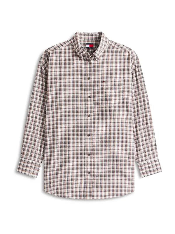 Tommy Jeans Tommy Jeans Bluza  boja pijeska / svijetlosmeđa / tamo siva / tamno crvena