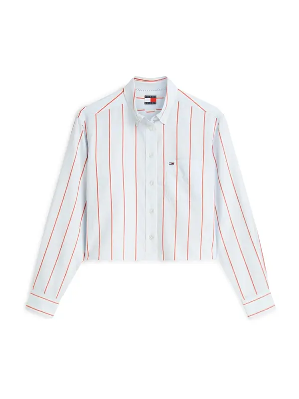 Tommy Jeans Tommy Jeans Bluza  pastelno plava / ciglasto crvena / prljavo bijela