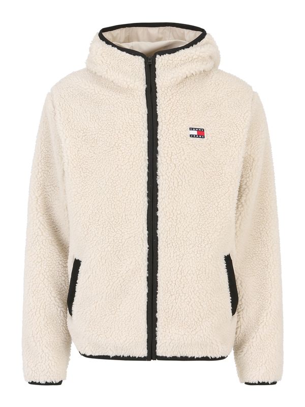 Tommy Jeans Tommy Jeans Flis jakna  bež / crna