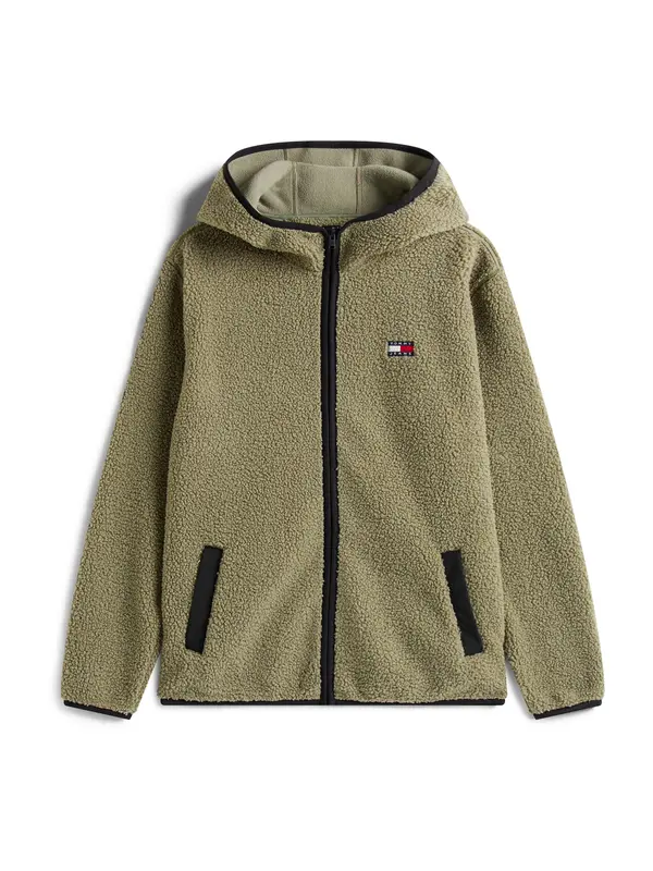 Tommy Jeans Tommy Jeans Flis jakna  svijetlozelena / crna