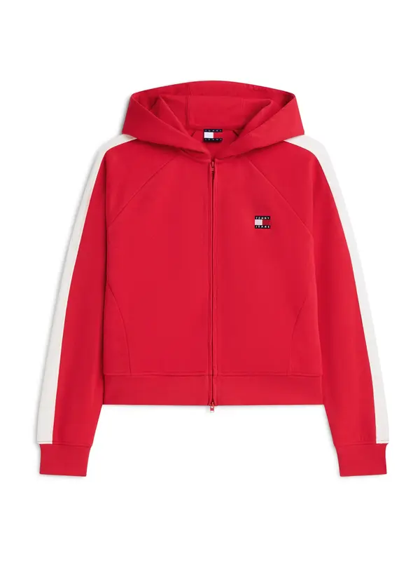 Tommy Jeans Tommy Jeans Gornji dio trenirke  crvena / bijela