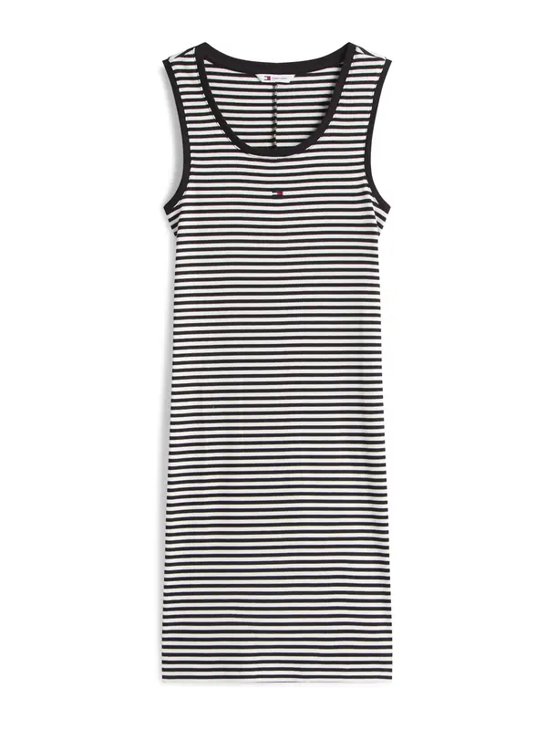 Tommy Jeans Tommy Jeans Haljina 'ESSENTIAL'  crna / bijela