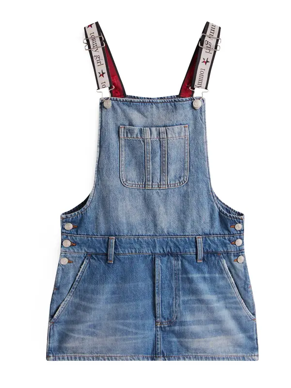 Tommy Jeans Tommy Jeans Haljina 'TOMMY GIRL DENIM DUNGAREE'  miks boja