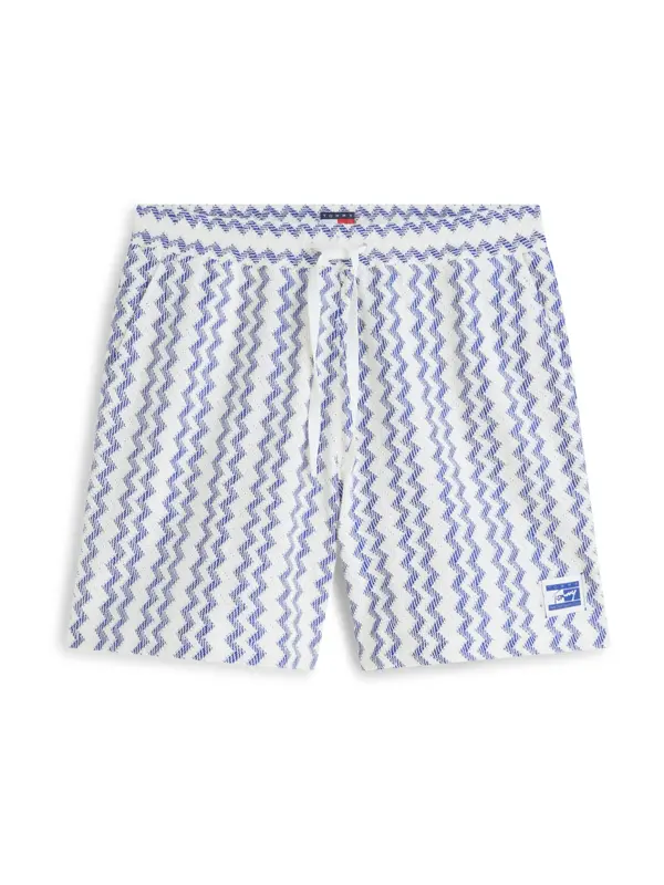 Tommy Jeans Tommy Jeans Hlače 'Open Textured Logo Label'  plava / bijela
