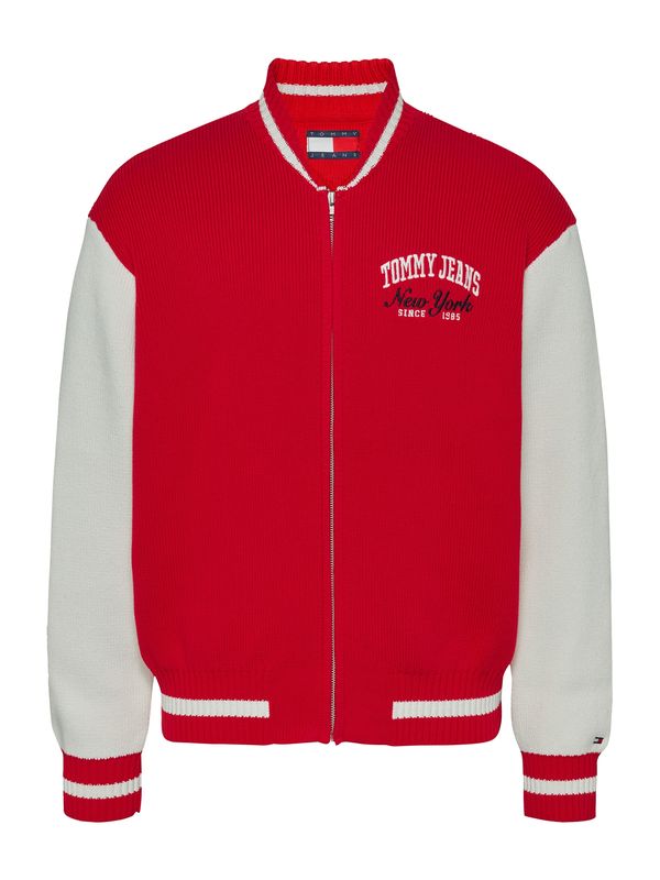Tommy Jeans Tommy Jeans Kardigan  crvena / bijela