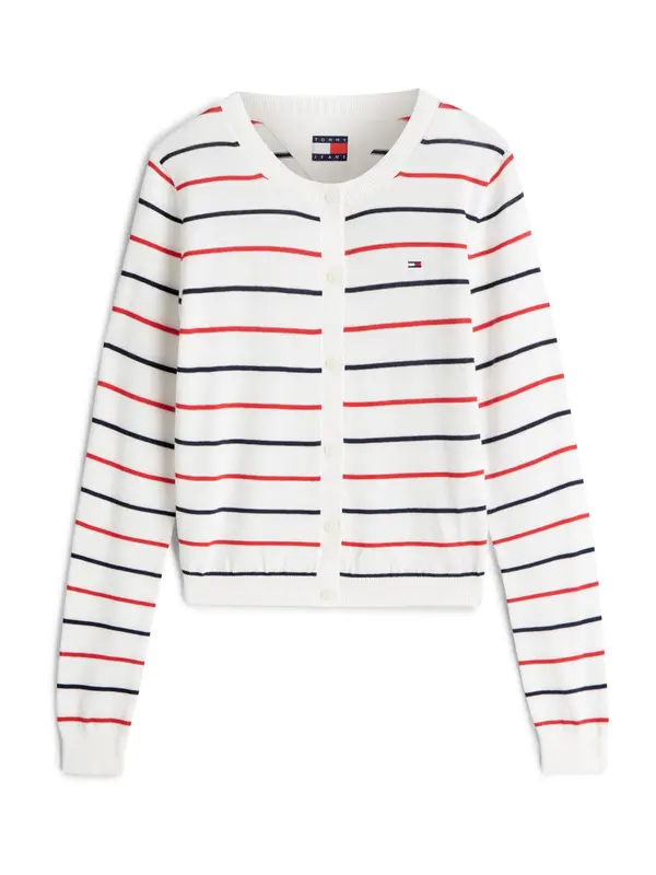 Tommy Jeans Tommy Jeans Kardigan 'ESSENTIAL'  mornarsko plava / crvena / bijela