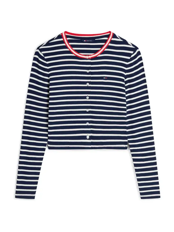Tommy Jeans Tommy Jeans Kardigan  mornarsko plava / crvena / bijela