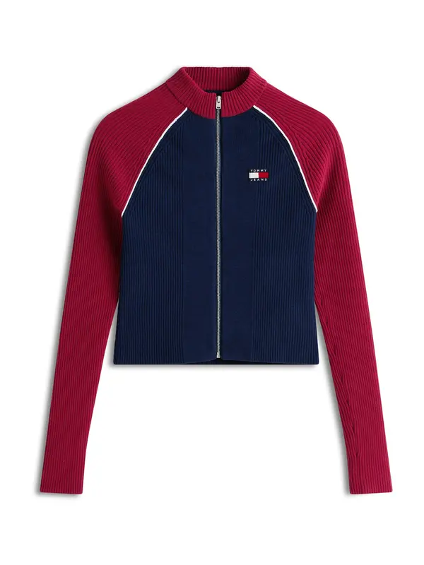Tommy Jeans Tommy Jeans Kardigan  mornarsko plava / trešnja crvena / bijela