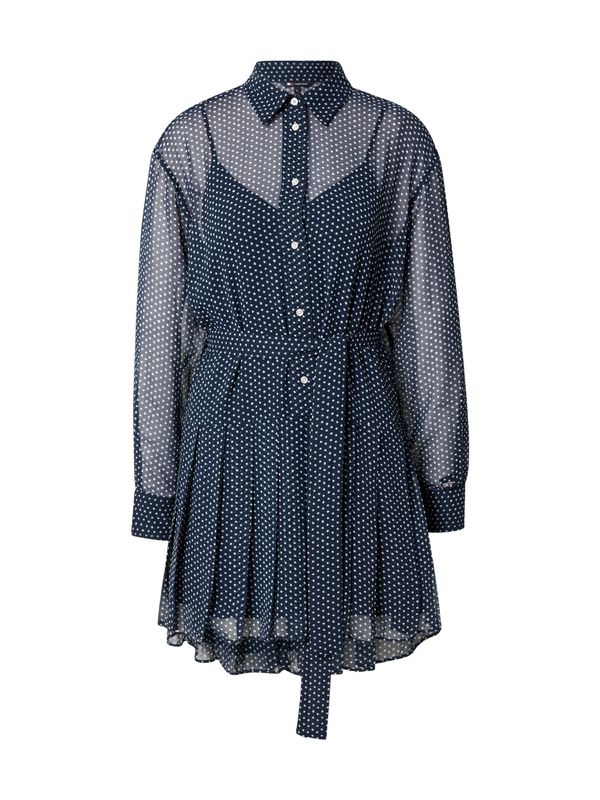 Tommy Jeans Tommy Jeans Košulja haljina  mornarsko plava / bijela