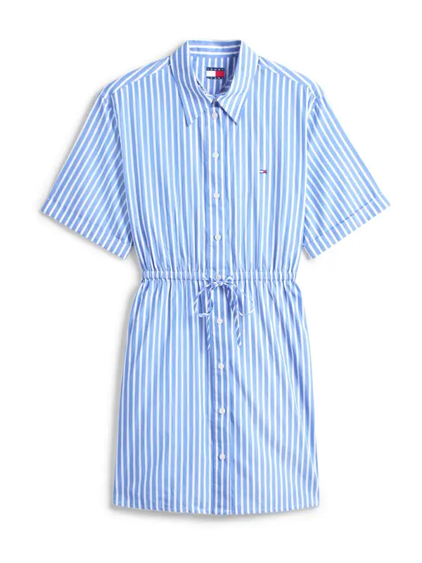 Tommy Jeans Tommy Jeans Košulja haljina  nebesko plava / bijela