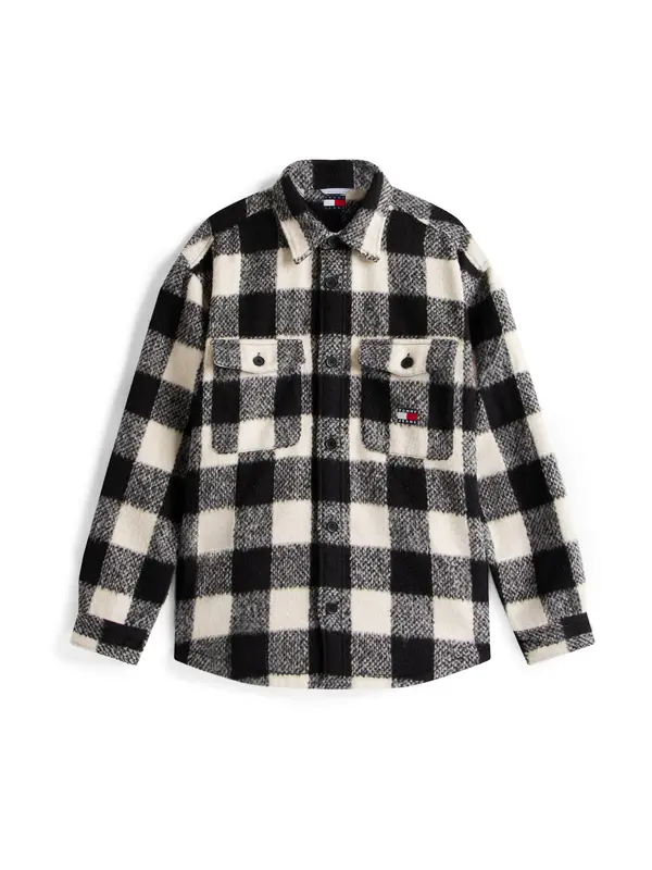 Tommy Jeans Tommy Jeans Košulja  svijetlobež / crna
