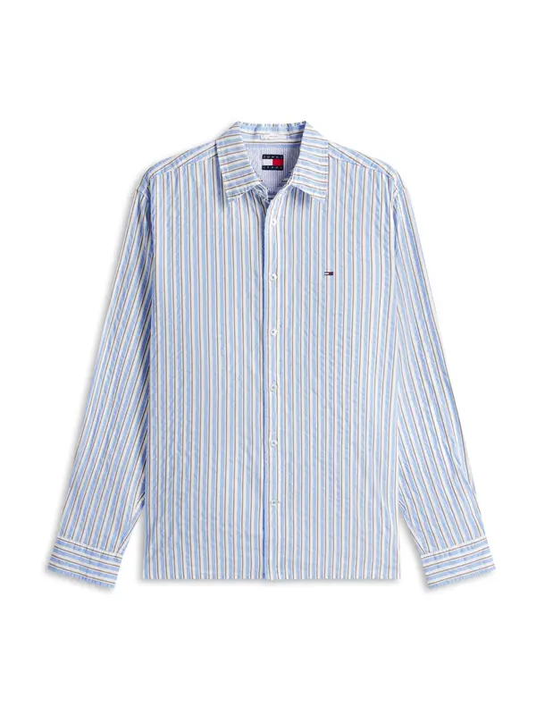 Tommy Jeans Tommy Jeans Košulja  svijetloplava / smeđa / bijela