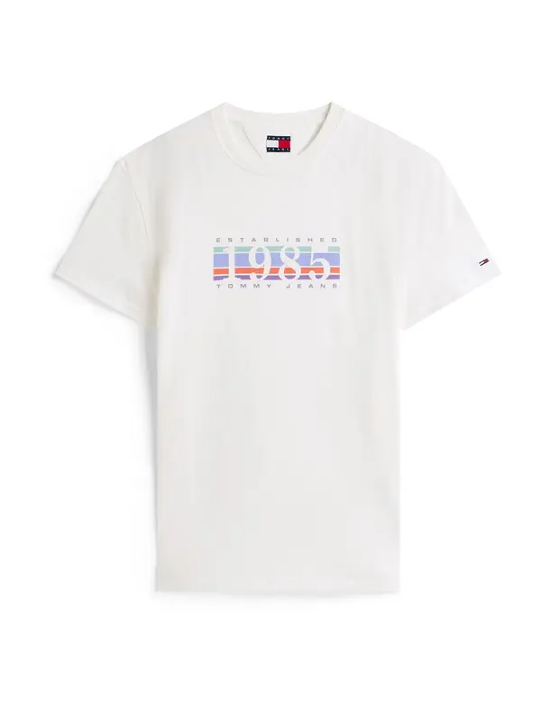 Tommy Jeans Tommy Jeans Majica '1985'  svijetloplava / ljubičasta / crvena / bijela
