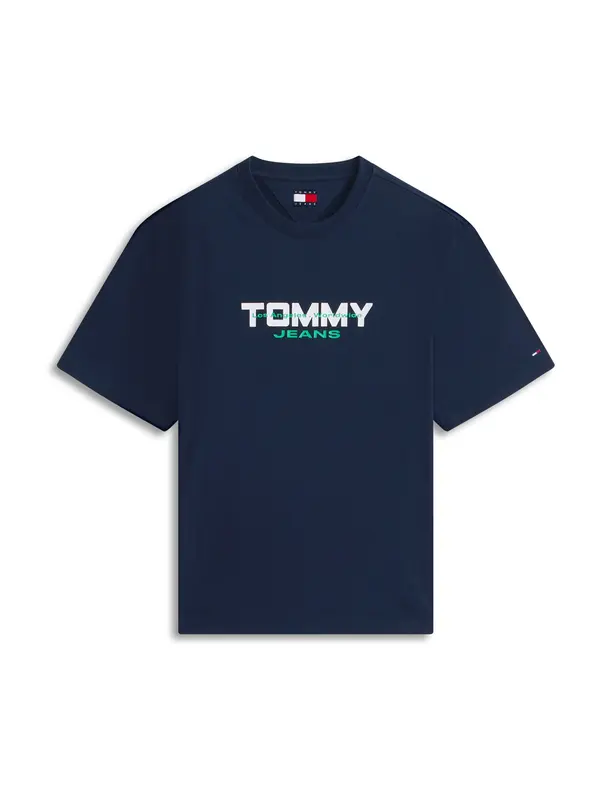 Tommy Jeans Tommy Jeans Majica '90S'  morsko plava / svijetlozelena / bijela