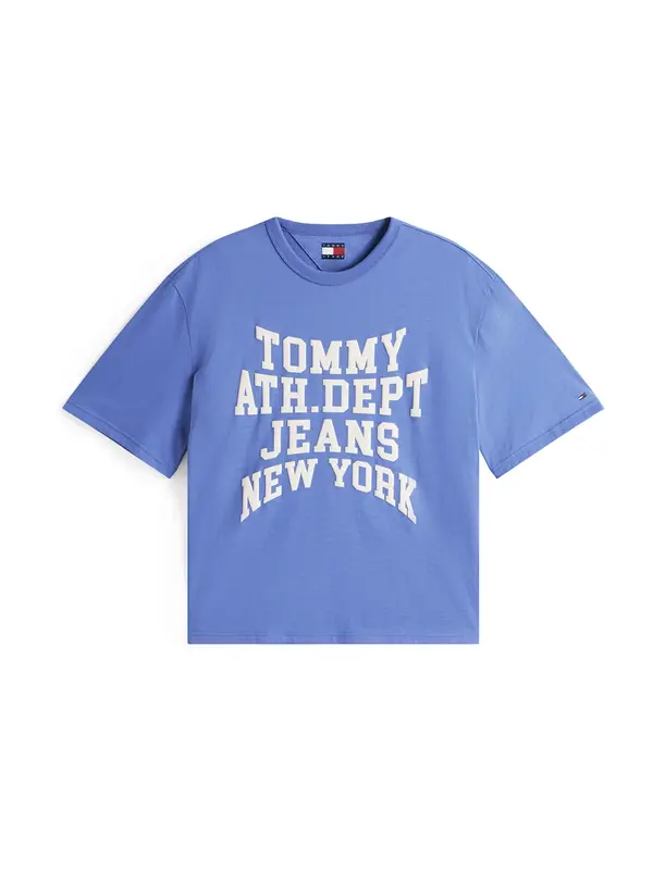 Tommy Jeans Tommy Jeans Majica '90S VARSITY'  kraljevsko plava / bijela
