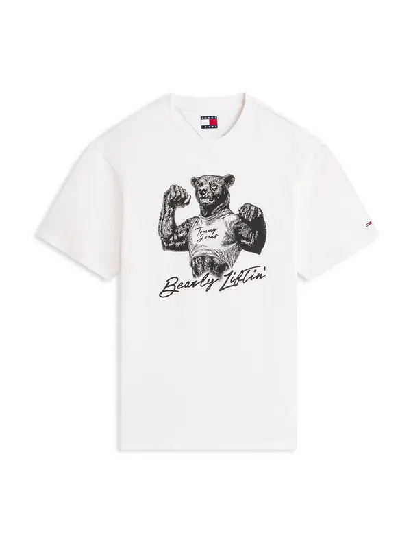 Tommy Jeans Tommy Jeans Majica 'BEAR'  crvena / crna / bijela