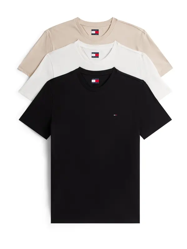 Tommy Jeans Tommy Jeans Majica  bež / crna / bijela