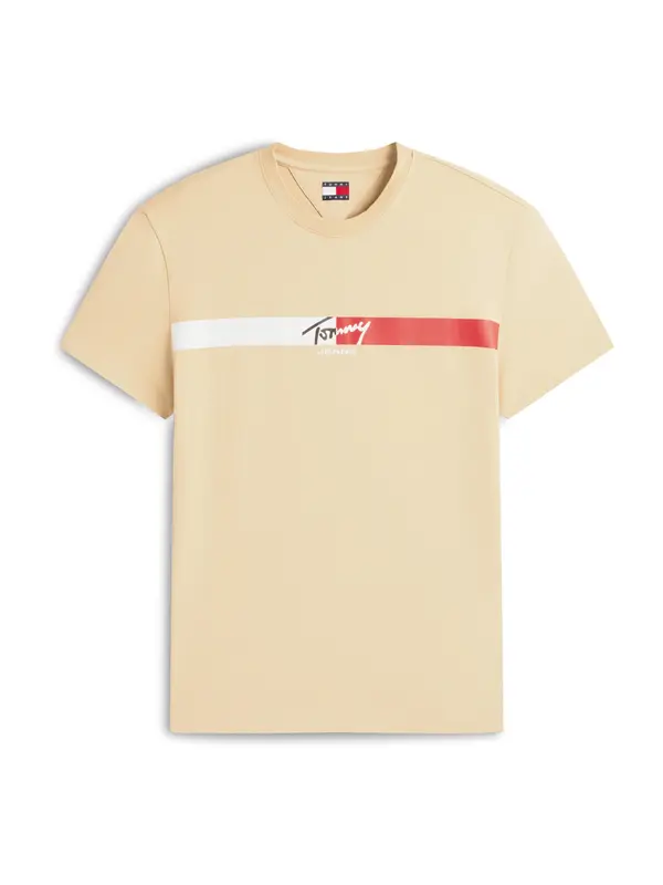 Tommy Jeans Tommy Jeans Majica  bež / crvena / bijela