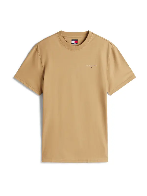 Tommy Jeans Tommy Jeans Majica  boja devine dlake (camel) / bijela