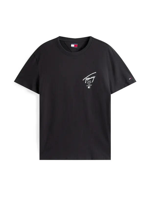 Tommy Jeans Tommy Jeans Majica 'City'  crna / bijela